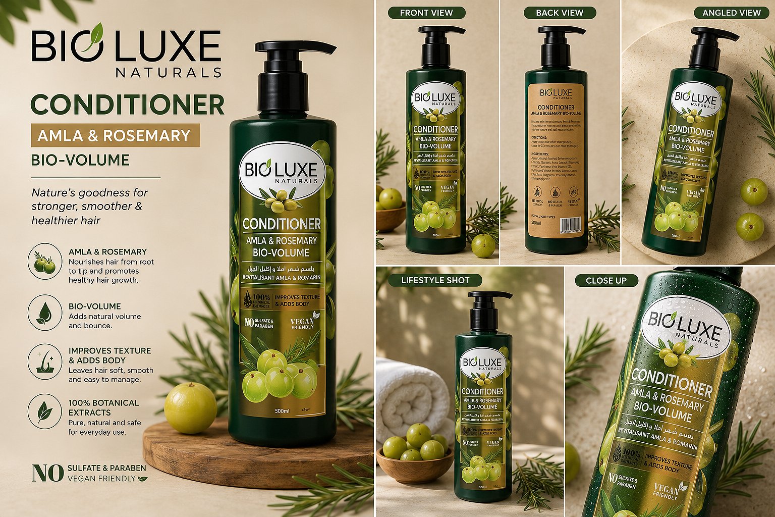 BioLux Shampoo & Hair Conditioner 2 in 1 Offer Pack 500ml x 2 , Shampoo removes dirt, excess oil, and impurities while maintaining your hair - Image 4