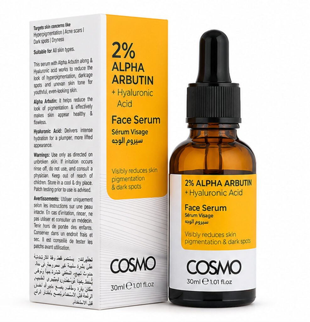 COSMO 2% Alpha Arbutin + Hyaluronic Acid Face Serum (30ml)