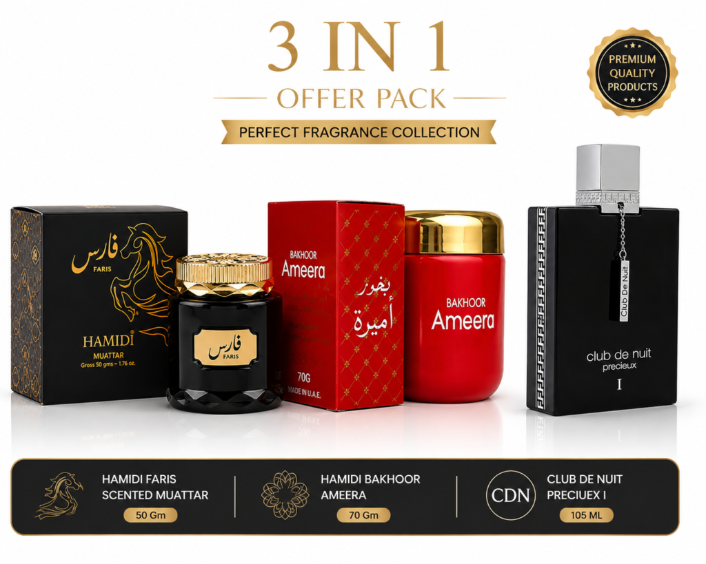 Elevate Your Space & Scent: The Ultimate Arabian Fragrance Trio (3-in-1 Offer Pack)