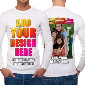Custom Printed T-Shirt with Photo, Text, Logo Personalization, Classic Fit, Short Sleeve, Round Neck,For Birthday, Events and Surprises